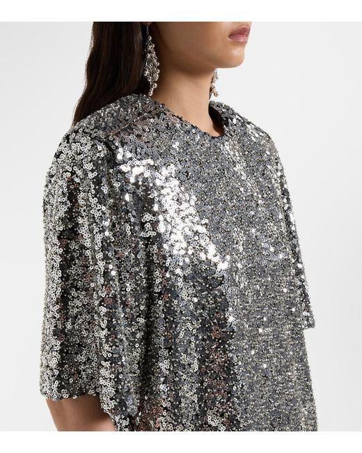 Isabel Marant Black Helga Sequined Top