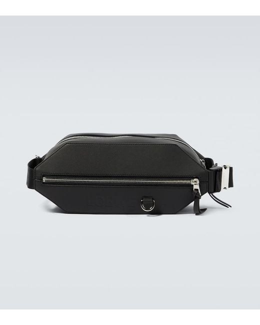Loewe Black Leather Belt Bag for men