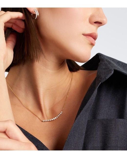 Anita Ko White Crescent 18Kt Necklace With Diamonds