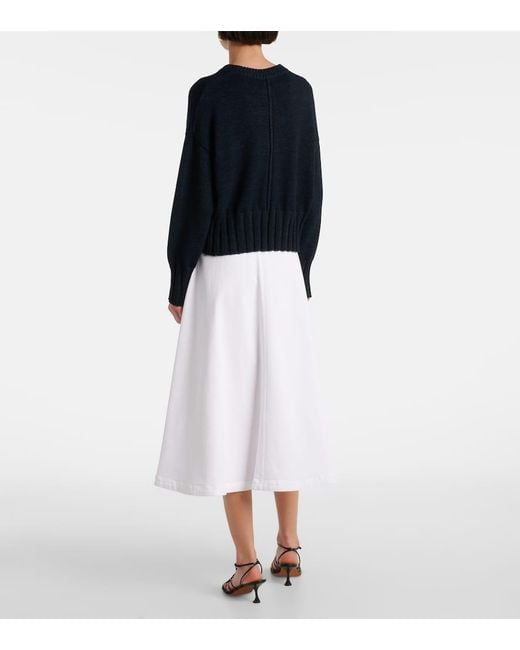 Altuzarra Blue Cardigan Liam Aus Einem Baumwollgemisch