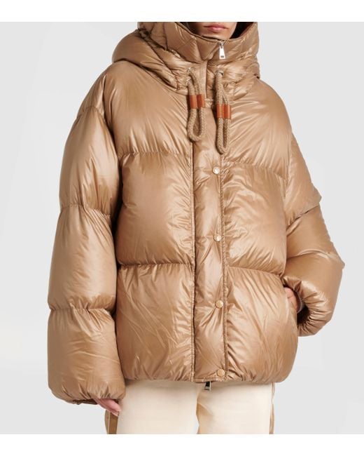 Moncler Brown Borey Convertible Down Cape And Jacket