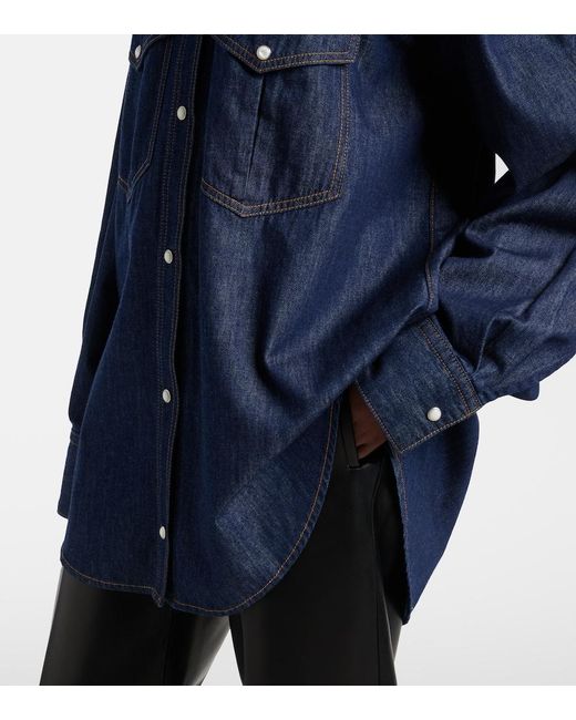 Khaite Blue Chemise Christensen En Denim Shirt