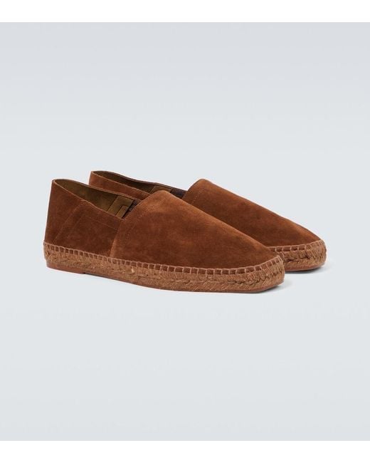 Tom Ford Brown Barnes Suede Espadrilles for men