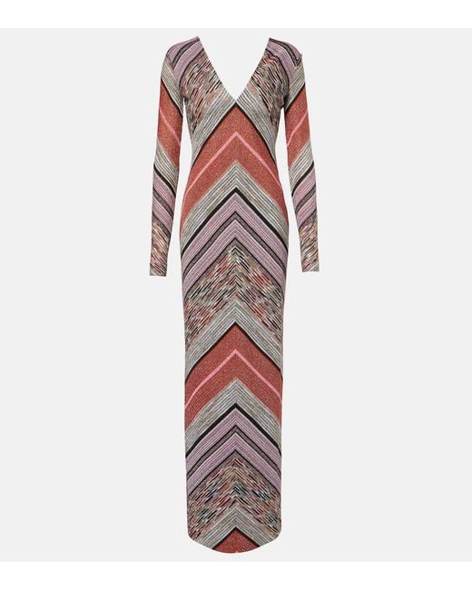 Missoni Red Lame Maxi Dress