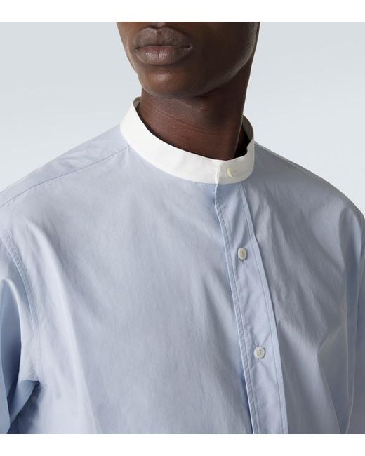 The Row Blue Melchior Cotton Poplin Shirt for men