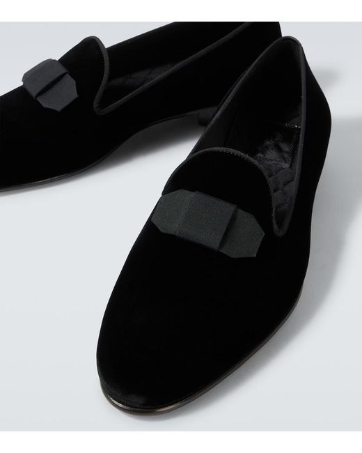 Brioni Loafers Aus Samt in Black für Herren