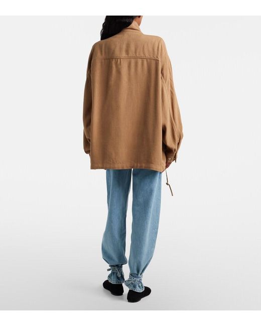 AG Jeans Blue Akita Barrel-Leg Jeans