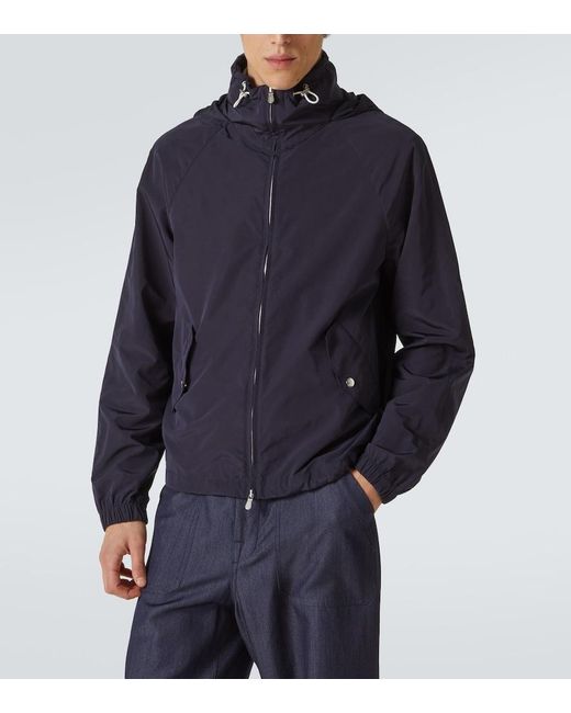 Brunello Cucinelli Blue Technical Jacket for men