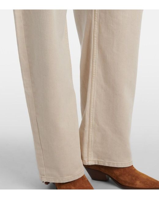 Isabel Marant Natural Beryl High-Rise Wide-Leg Jeans