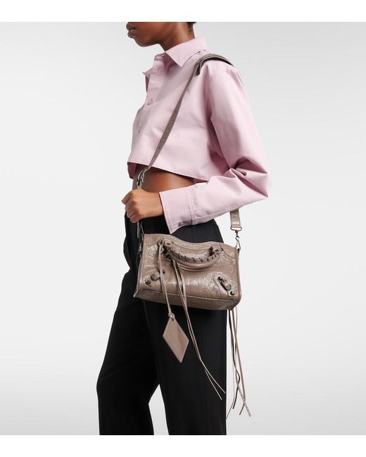Balenciaga Brown Le City Mini Leather Top-Handle Bag