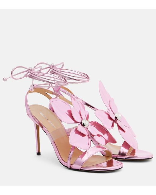 Mach & Mach Pink Sandalen Orchid 95 Aus Leder