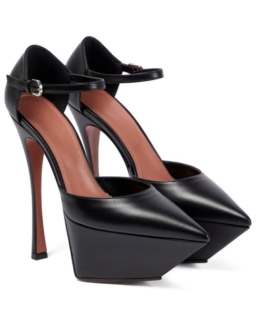 amina muaddi black pumps