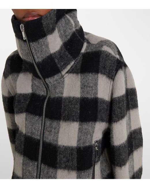 Chaqueta Exploder De Lana Virgen A Cuadros Rick Owens de color Black