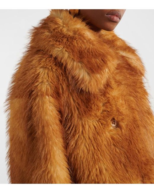 Dorothee Schumacher Brown Urban Jungle Faux Fur Coat