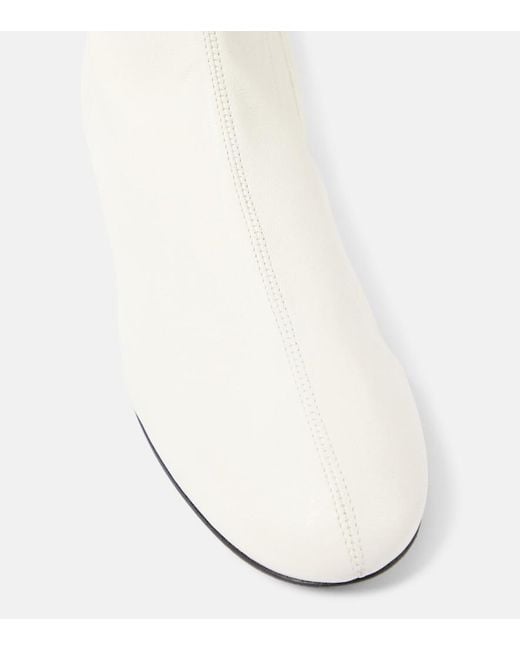 Co. White Leather Knee-High Boots