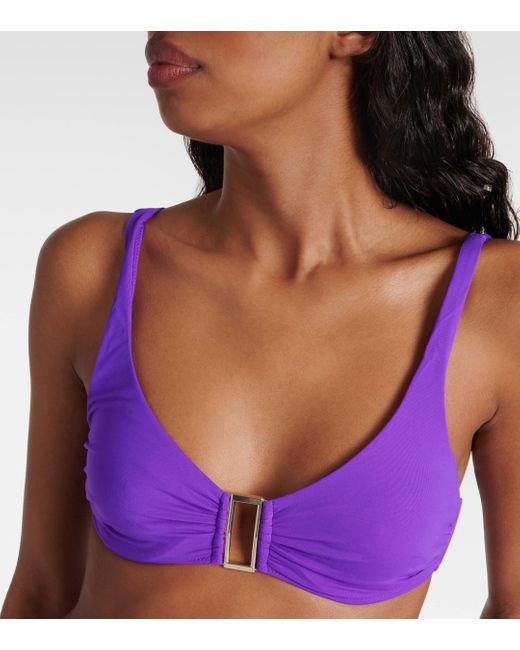 Melissa Odabash Purple Bel Air Bikini Top
