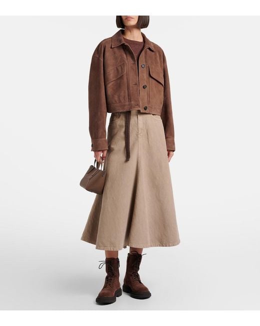 Brunello Cucinelli Brown Cashmere And Silk-Blend Lame Sweater