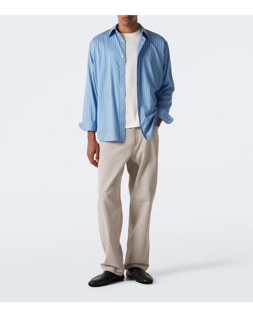 Auralee White Cotton And Cashmere Jersey T-Shirt for men