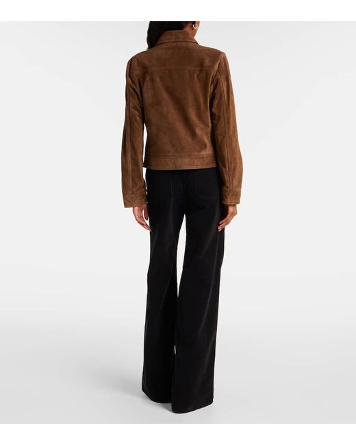 Nili Lotan Brown Jacke Aus Veloursleder