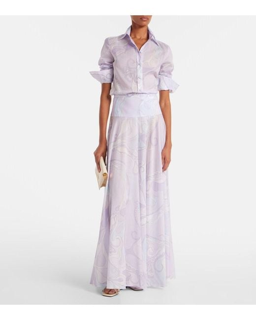 Emilio Pucci White Orchidee Cotton Shirt