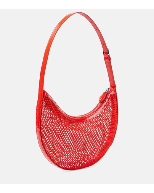 Alaïa Red One Piece Demi Lune Mesh Shoulder Bag