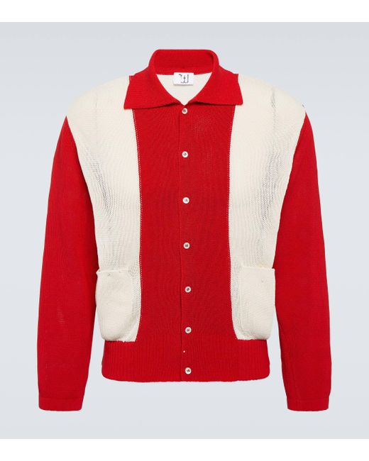 Winnie New York Red Dahlia Cotton-blend Cardigan for men