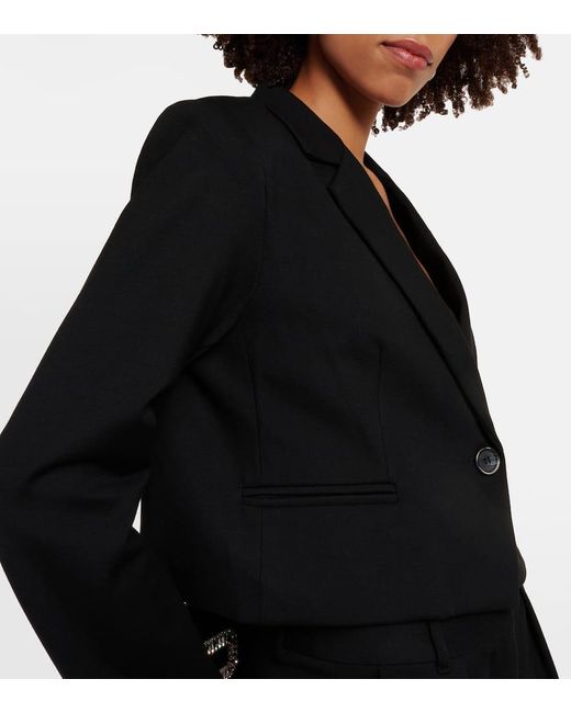 Velvet Black Anya Cropped Blazer