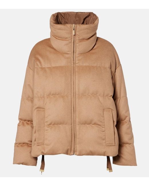 Max Mara Natural Diego Reversible Camel Hair Down Jacket