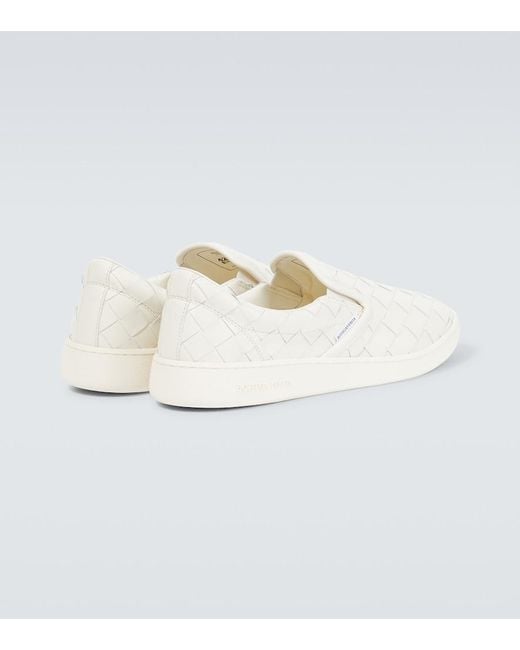 Bottega Veneta Natural Sawyer Braided Slip On Sneakers Shoes for men