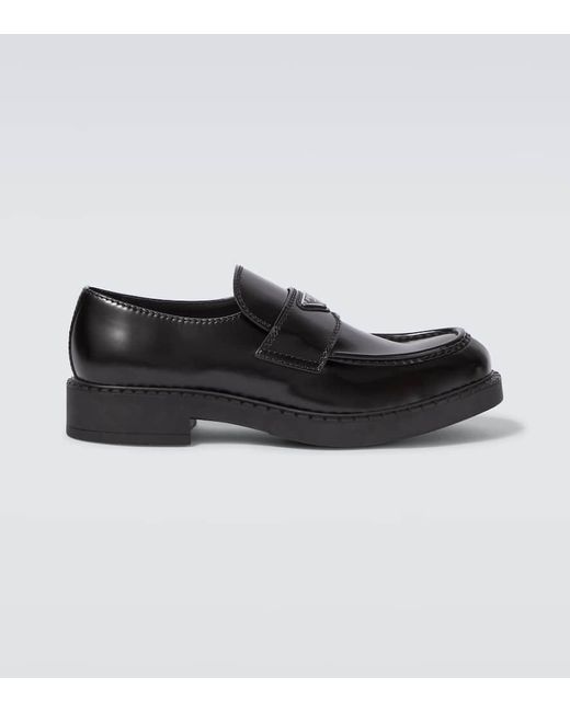 Mocassins Chocolate En Cuir Prada pour homme en coloris Black