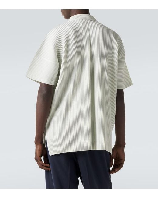Homme Plissé Issey Miyake White Monthly Colors: May Pleated Shirt for men