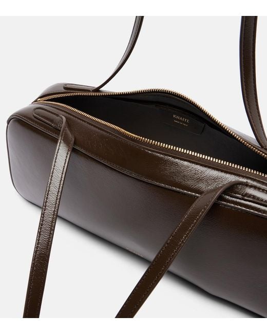 Khaite Brown Simona Leather Shoulder Bag