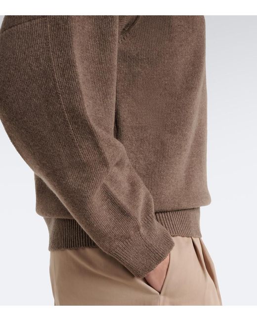 Jil Sander Brown Wool-Blend Sweater
