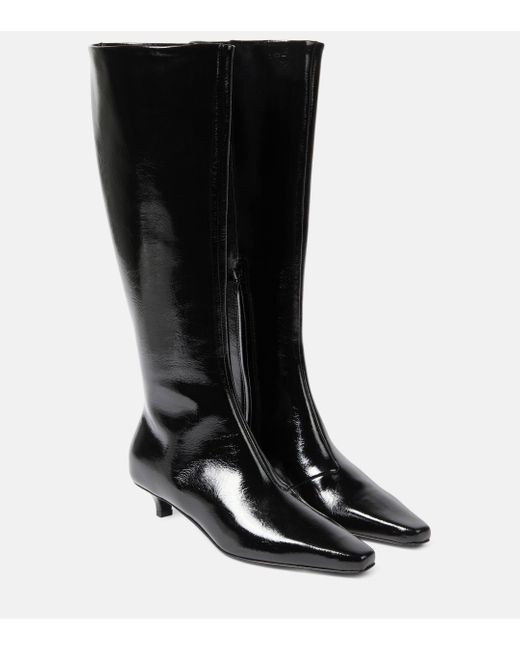 Totême  Black The Slim Leather Knee-high-boots