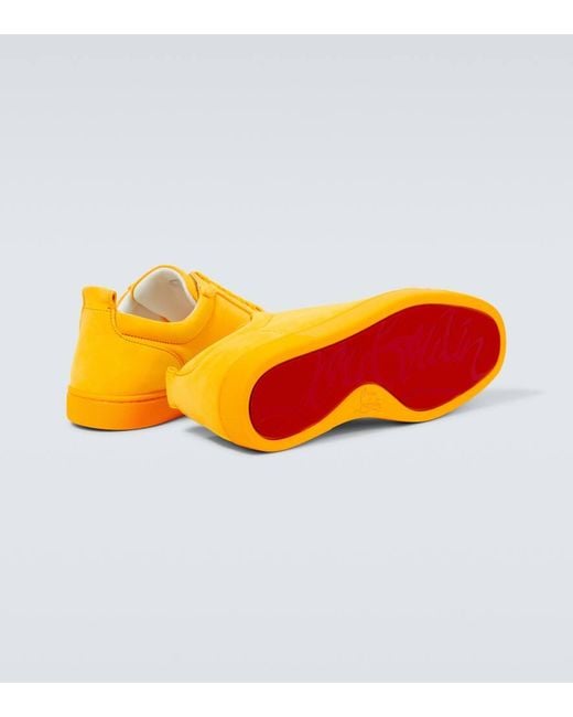 louboutin yellow sneakers