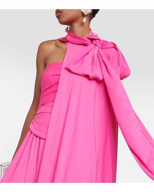 Vestido de fiesta en chifon con capa Safiyaa de color Pink