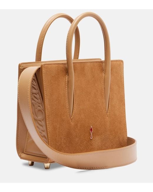 Christian Louboutin Brown Paloma Studded Suede Tote Bag