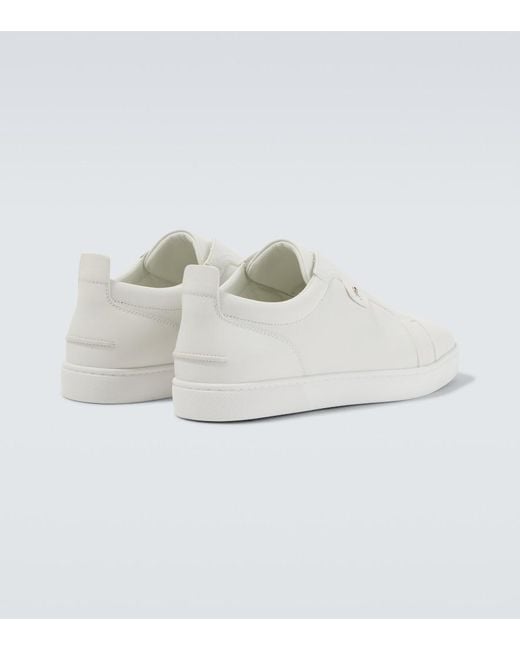 Christian Louboutin White St Louis Leather Slip-On Sneakers for men