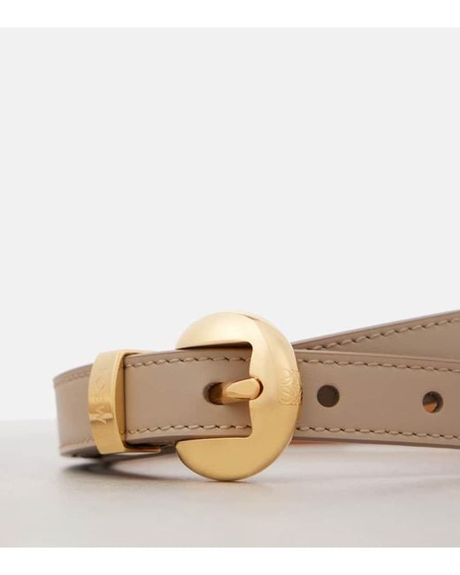Loewe Brown Guertel Pebble Aus Leder