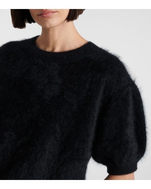 Lisa Yang Black Juniper Brushed Cashmere Top