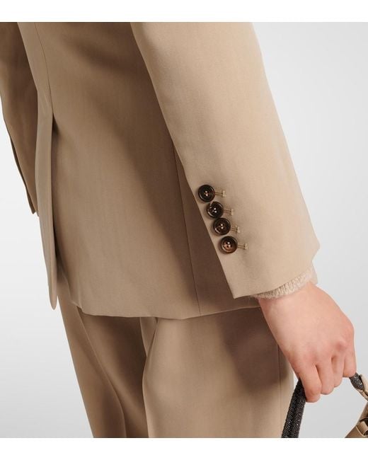 Brunello Cucinelli Natural Wool-Blend Blazer