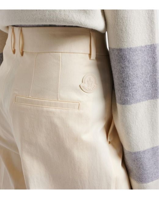 Moncler Natural Wide-Leg Pants