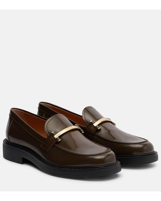 Tod's Brown Loafers Aus Leder
