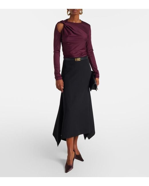 Victoria Beckham Purple Jersey Top