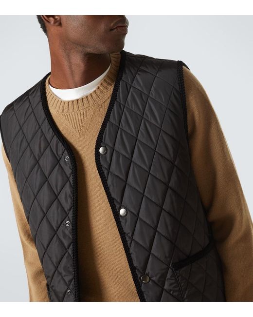 Burberry Black Quilted Vest for men