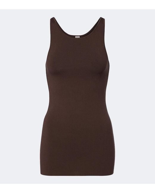 Totême Brown Knitted Tank Top