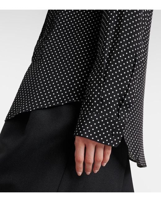 Tom Ford Black Polka-Dot Silk Shirt