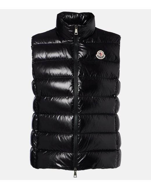 Moncler Black Ghany Quilted Down Vest