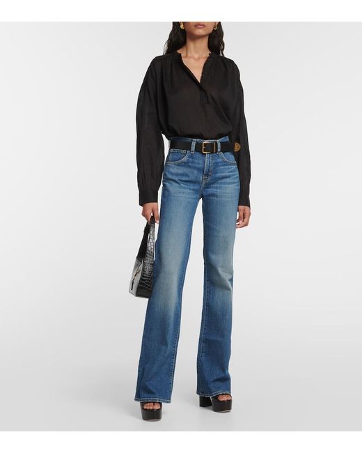 Nili Lotan Blue Celia Bootcut Jeans