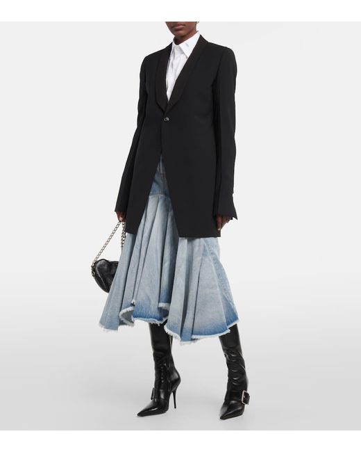 Vetements Blue Denim Midi Skirt